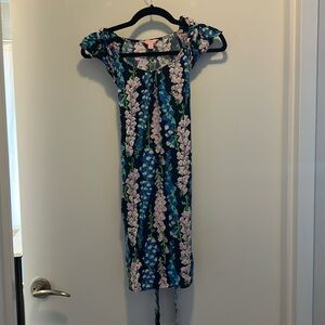 Lily Pulitzer floral mini dress with tie